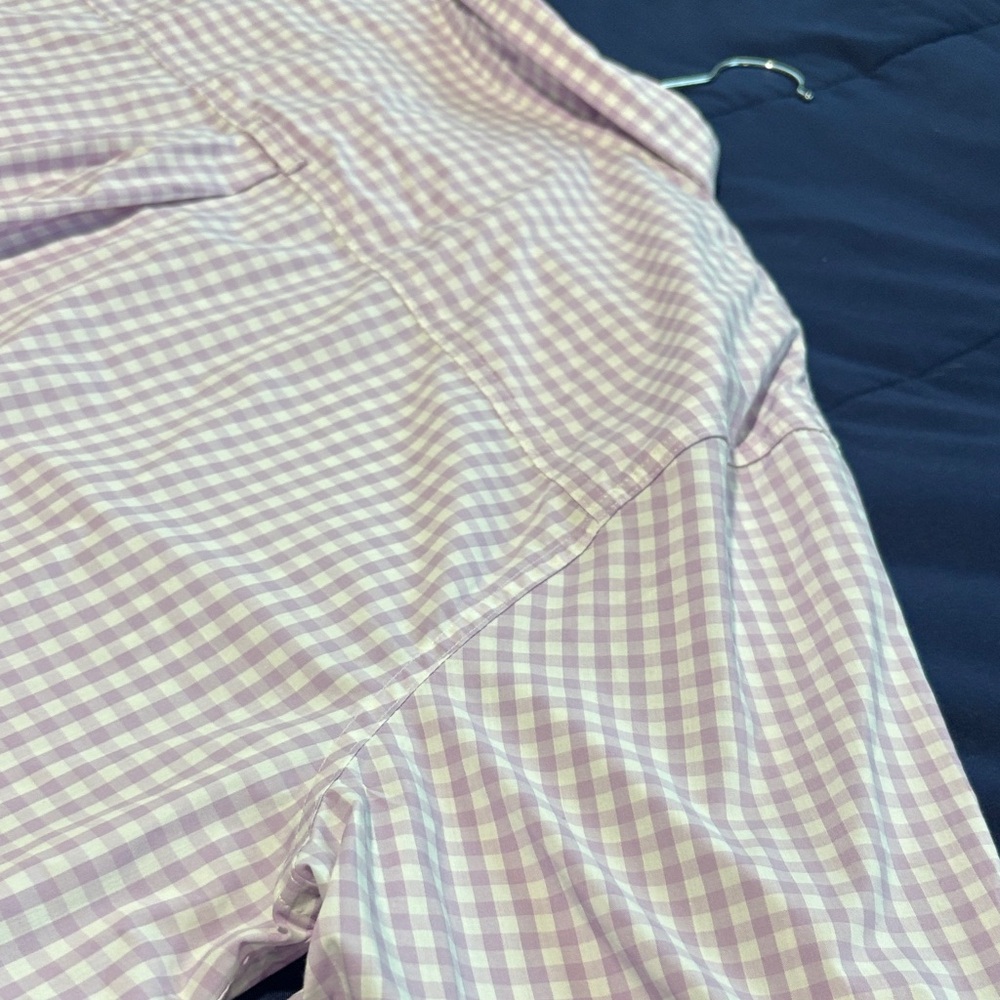 Croft & Barrow Men's Light Purple Checkered Button Down Shirt 2XB - Picture 8 of 9